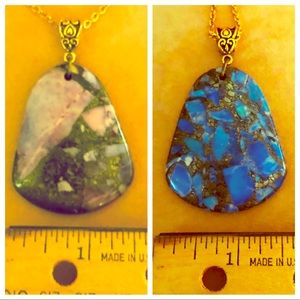New Copper & Purple Turquoise Pendants / Necklaces